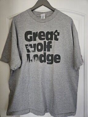 Men's Grey Great Wolf Lodge Logo T-Shirt